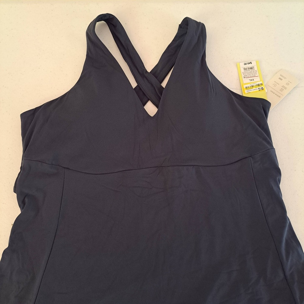 Womens Active Dress XXL Navy Blue New Double V Crossback 1058-160-B45